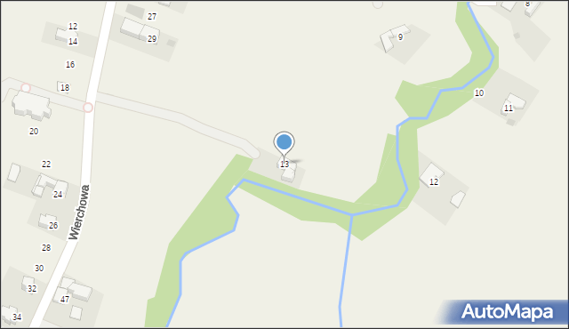 Skrzypne, Osiedle Potok, 13, mapa Skrzypne