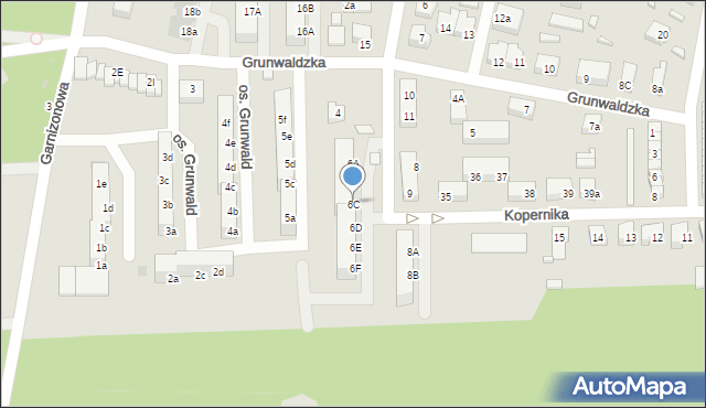 Skwierzyna, Osiedle Grunwald, 6C, mapa Skwierzyna