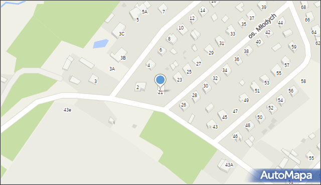 Śliwice, Osiedle Młodych, 21, mapa Śliwice