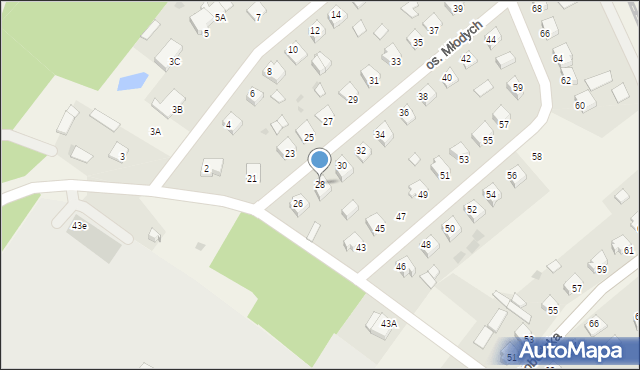 Śliwice, Osiedle Młodych, 28, mapa Śliwice