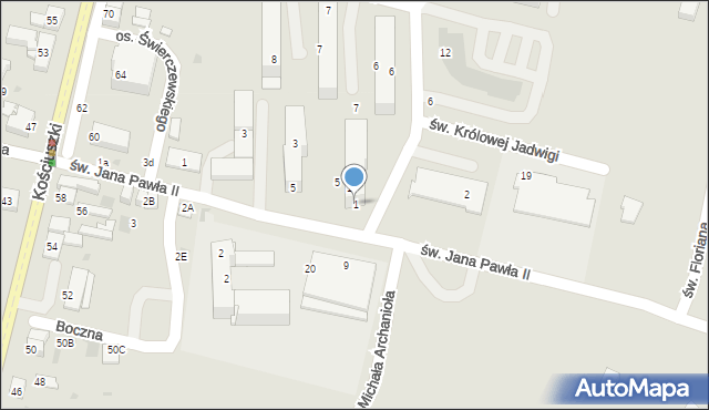 Słomniki, Osiedle Świerczewskiego-Waltera Karola, gen., 1, mapa Słomniki