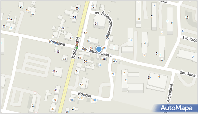 Słomniki, Osiedle Świerczewskiego-Waltera Karola, gen., 2d, mapa Słomniki