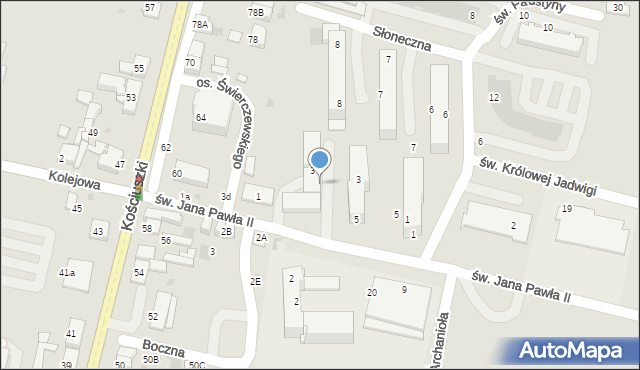 Słomniki, Osiedle Świerczewskiego-Waltera Karola, gen., 4, mapa Słomniki