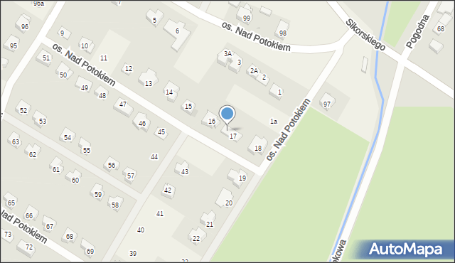 Słotwina, Osiedle Nad Potokiem, 17A, mapa Słotwina