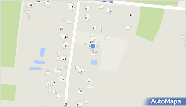 Słubice, Osiedle Krasińskiego, 11, mapa Słubice