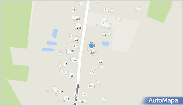 Słubice, Osiedle Krasińskiego, 11a, mapa Słubice