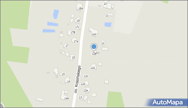 Słubice, Osiedle Krasińskiego, 12a, mapa Słubice