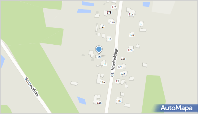 Słubice, Osiedle Krasińskiego, 15, mapa Słubice