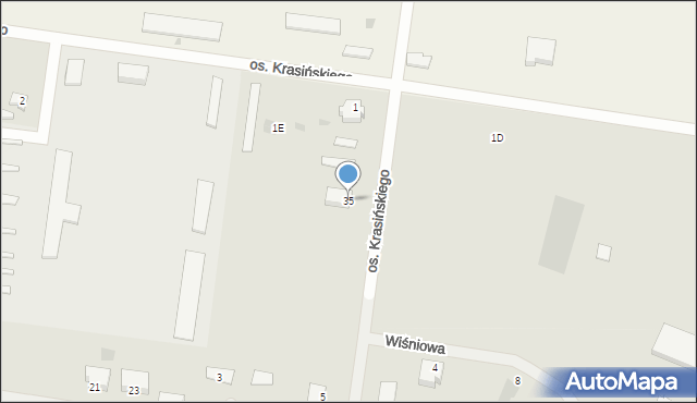 Słubice, Osiedle Krasińskiego, 35, mapa Słubice