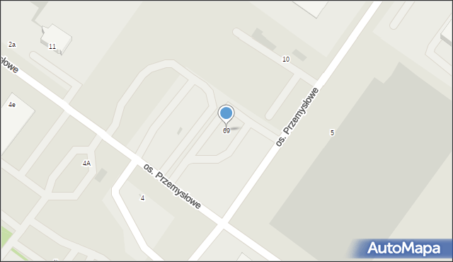 Słubice, Osiedle Przemysłowe, 69, mapa Słubice
