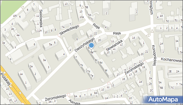 Słubice, Osiedle Słowiańskie, 8a, mapa Słubice