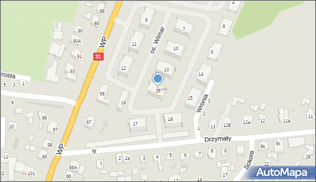 Słubice, Osiedle Wimar, 16, mapa Słubice
