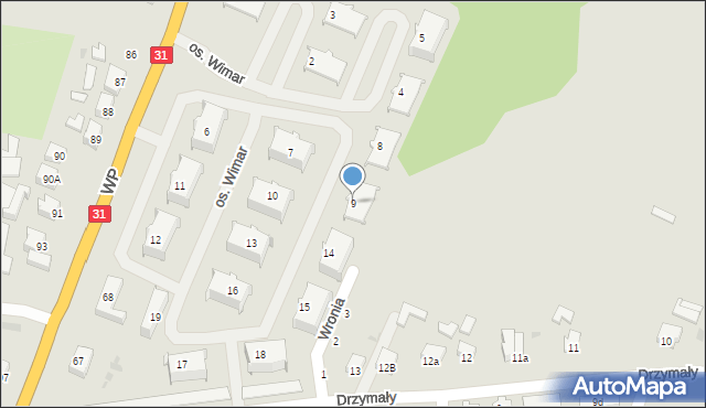 Słubice, Osiedle Wimar, 9, mapa Słubice