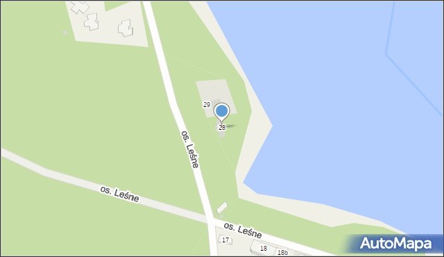 Słupia, Osiedle Leśne, 28, mapa Słupia