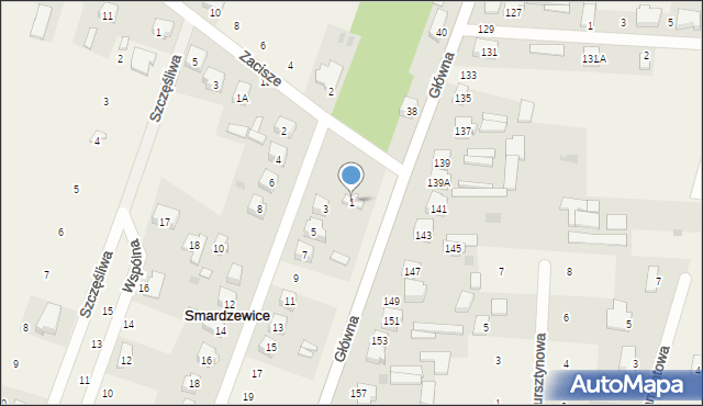 Smardzewice, Ostrowskiego Józefa, posła, 1, mapa Smardzewice