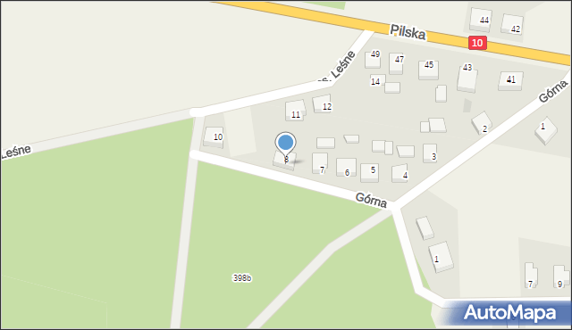 Śmiłowo, Osiedle Leśne, 8, mapa Śmiłowo