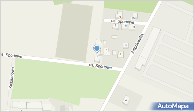 Śmiłowo, Osiedle Sportowe, 1, mapa Śmiłowo