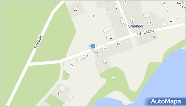 Smolniki, Osiedle przy Jeziorze, 1, mapa Smolniki