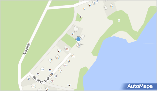 Smolniki, Osiedle przy Jeziorze, 10, mapa Smolniki