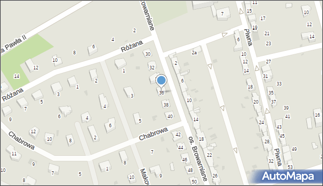 Sobótka, Osiedle Browarniane, 36, mapa Sobótka
