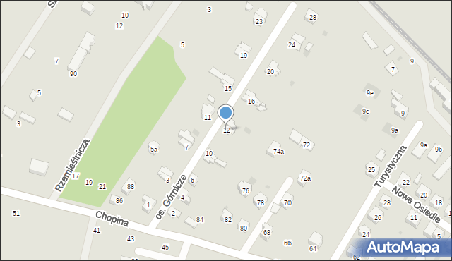 Sobótka, Osiedle Górnicze, 12, mapa Sobótka