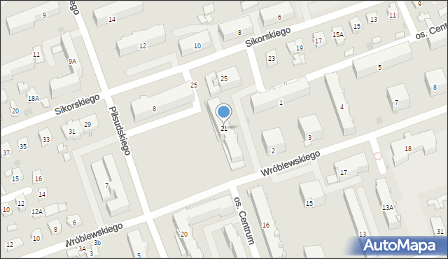 Sokółka, Osiedle Centrum, 21, mapa Sokółka