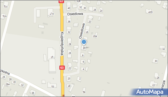 Sokołów Podlaski, Osiedlowa, 10, mapa Sokołów Podlaski