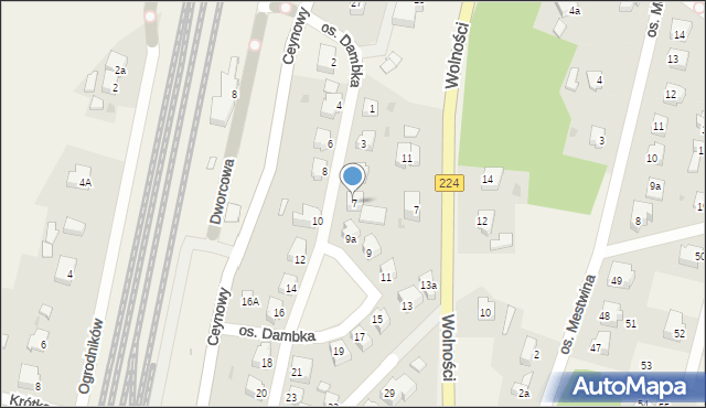 Somonino, Osiedle Dambka J., 7, mapa Somonino