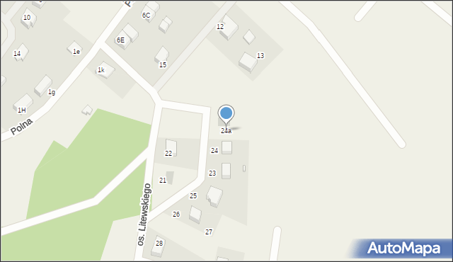 Somonino, Osiedle Litewskiego Maksymiliana, 24a, mapa Somonino