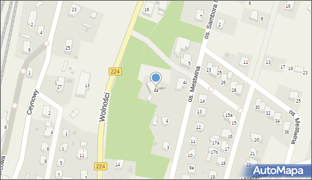 Somonino, Osiedle Mestwina, 4a, mapa Somonino