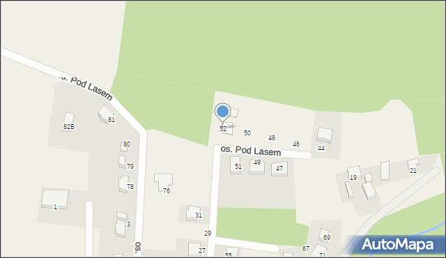 Somonino, Osiedle Pod Lasem, 52, mapa Somonino
