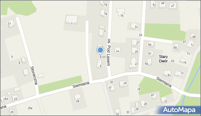 Somonino, Osiedle Pod Lasem, 7, mapa Somonino