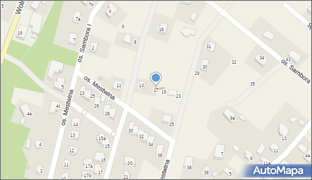 Somonino, Osiedle Sambora I, 17, mapa Somonino