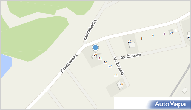 Somonino, Osiedle Żurawie, 16, mapa Somonino