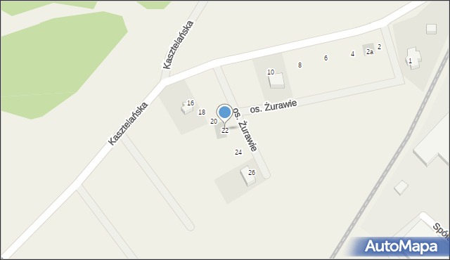 Somonino, Osiedle Żurawie, 22, mapa Somonino