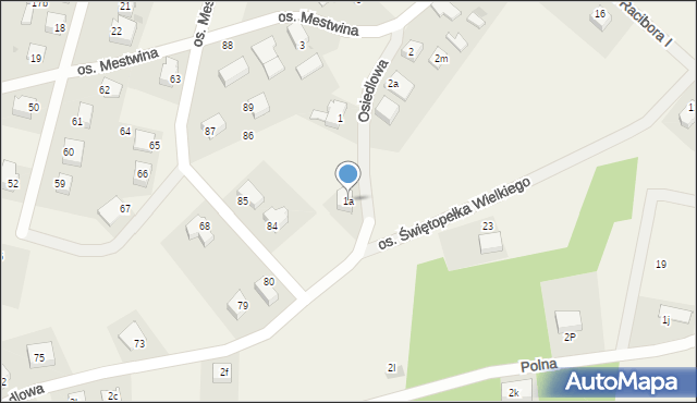 Somonino, Osiedlowa, 1a, mapa Somonino