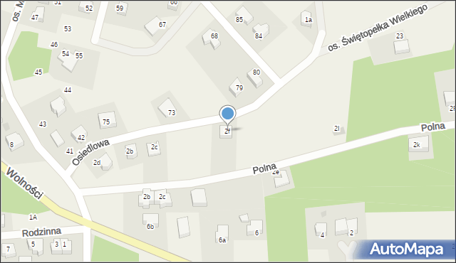 Somonino, Osiedlowa, 2f, mapa Somonino