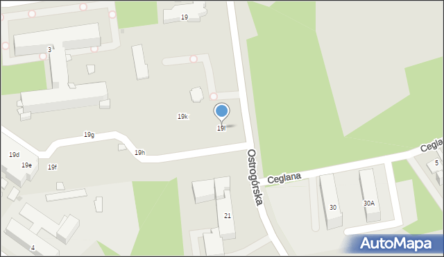 Sosnowiec, Ostrogórska, 19l, mapa Sosnowca