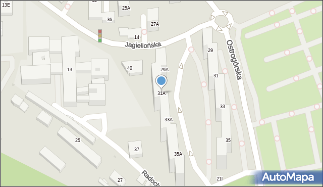 Sosnowiec, Ostrogórska, 31A, mapa Sosnowca