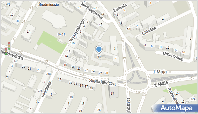 Sosnowiec, Ostrogórska, 5A, mapa Sosnowca