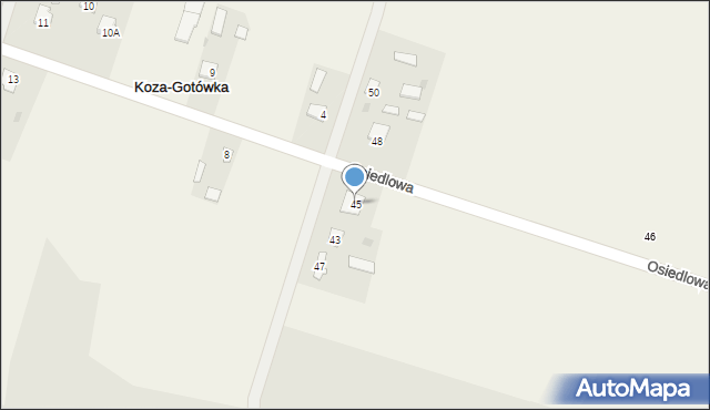 Srebrzyszcze, Osiedlowa, 45, mapa Srebrzyszcze