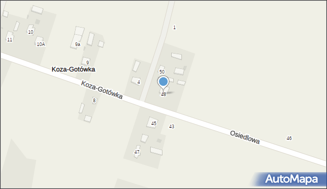 Srebrzyszcze, Osiedlowa, 48, mapa Srebrzyszcze