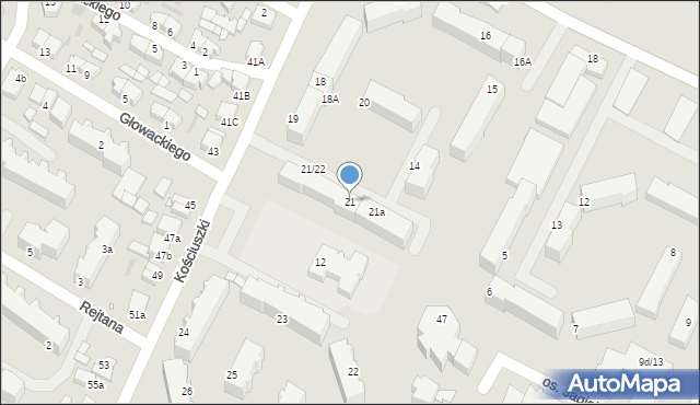 Środa Wielkopolska, Osiedle Jagiellońskie, 21, mapa Środa Wielkopolska