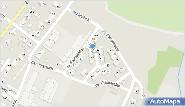 Środa Wielkopolska, Osiedle Piastowskie, 15, mapa Środa Wielkopolska