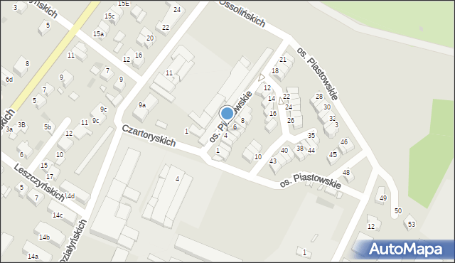 Środa Wielkopolska, Osiedle Piastowskie, 5, mapa Środa Wielkopolska