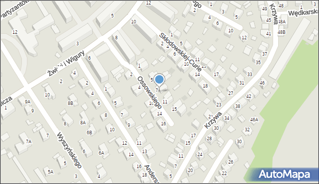 Stalowa Wola, Ossowskiego, 9, mapa Stalowa Wola