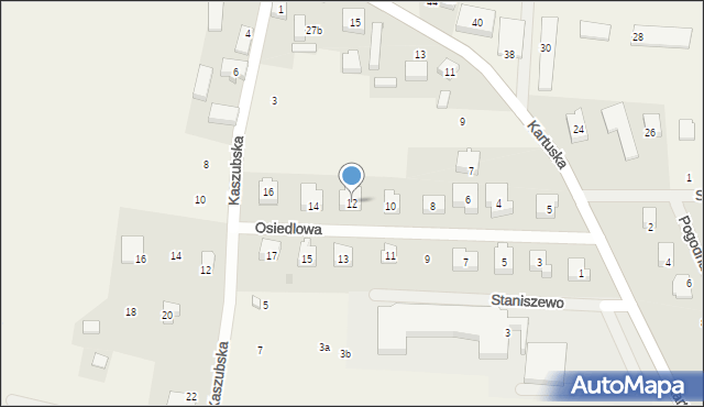 Staniszewo, Osiedlowa, 12, mapa Staniszewo
