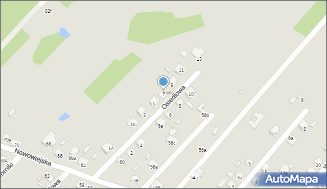 Starachowice, Osiedlowa, 7, mapa Starachowic