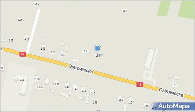 Starachowice, Ostrowiecka, 165, mapa Starachowic