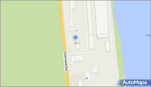 Starachowice, Ostrowiecka, 21C, mapa Starachowic